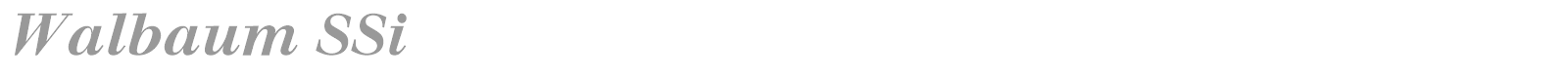 Walbaum SSi font preview